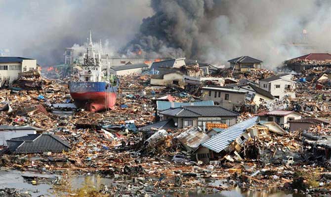 FLOODY HELL: A picture of utter devastation in Bundoran after the last O’Donnell-Carter show tore through the town