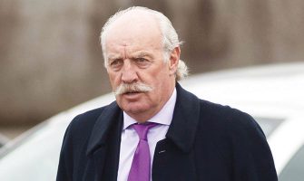 Dermot Desmond at Gerry Corr’s funeral