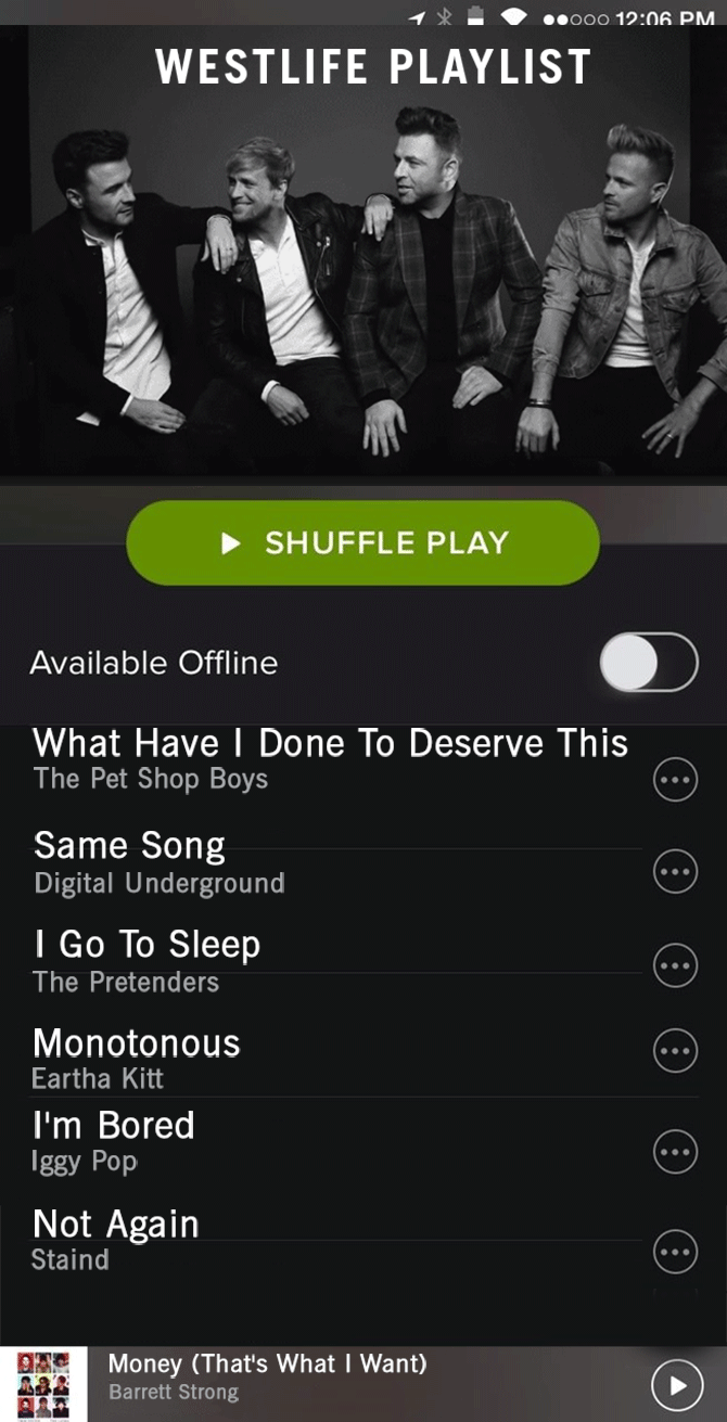 Spotify Westlife