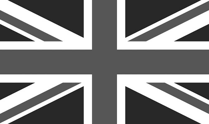 Union Jack black white