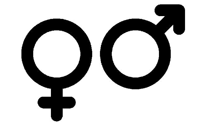 male and female sign gender