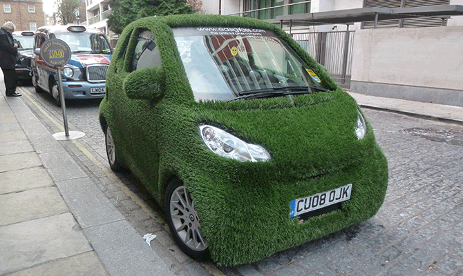 Green car