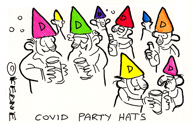 Keane - Covid party hats