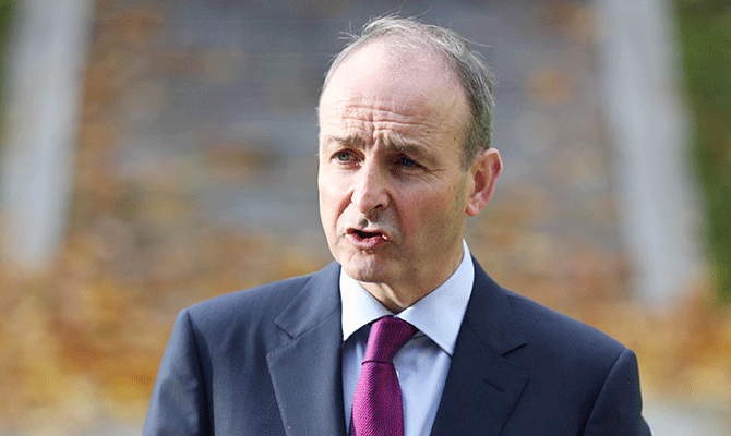 Micheál Martin announced that sharing the island of Ireland, rather than reuniting it, was his goal.