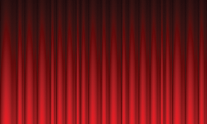 red curtains vector