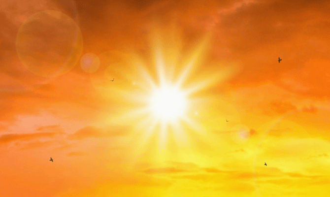 heat wave extreme sun sky