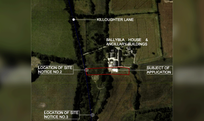 Aerial view of Ballybla Farm