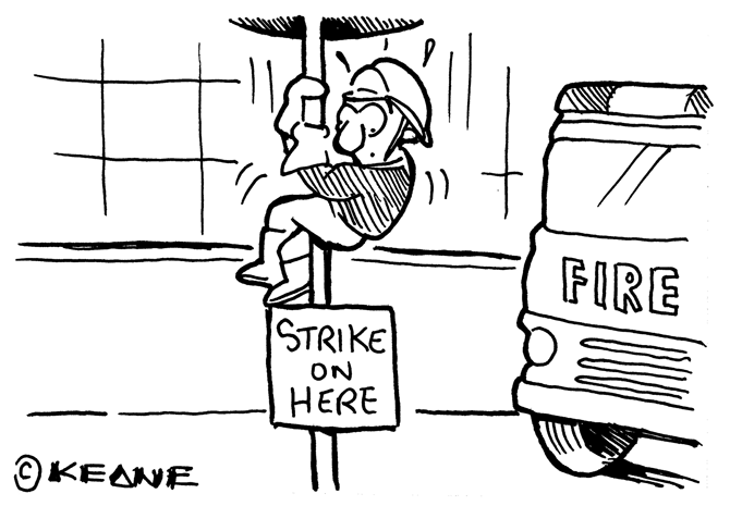 Keane - fireman strike