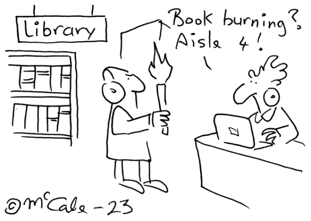 McCabe - book burning aisle