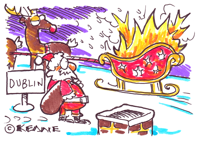Keane - santa sleigh fire