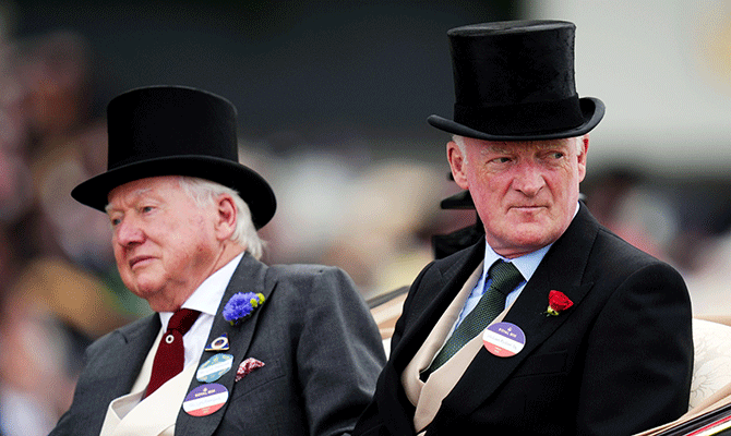 Lord Bamford and Willie Mullins