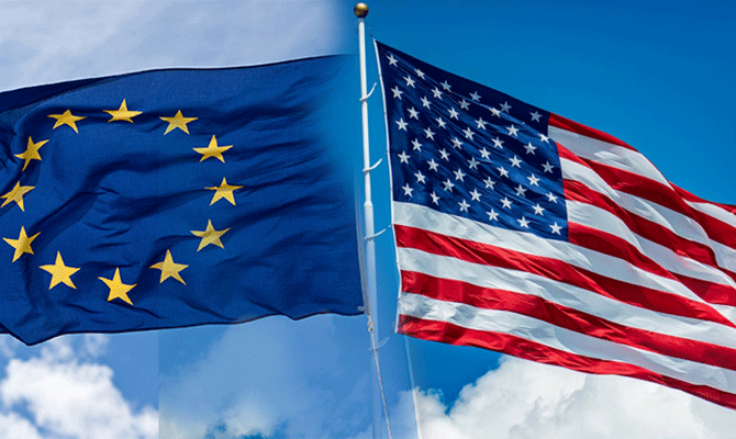 europe us flags