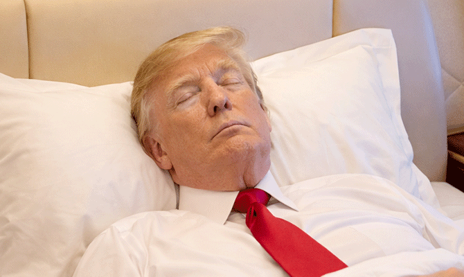 TRUMP ASLEEP