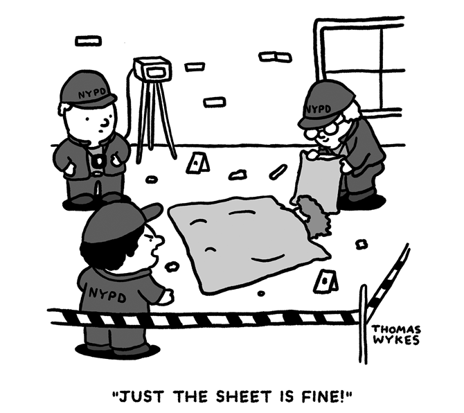 Thomas Wykes - Crime scene pillow