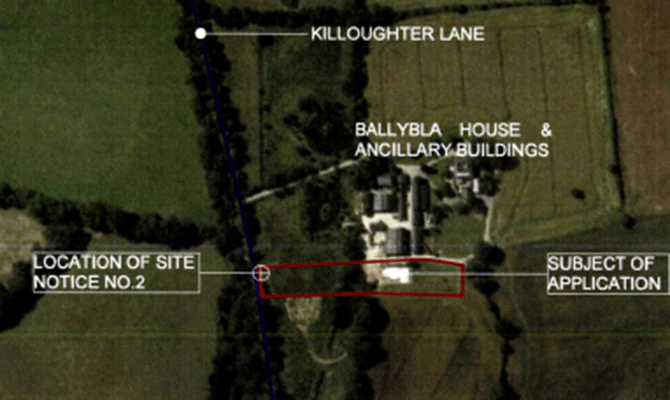 Aerial view of Ballybla farm